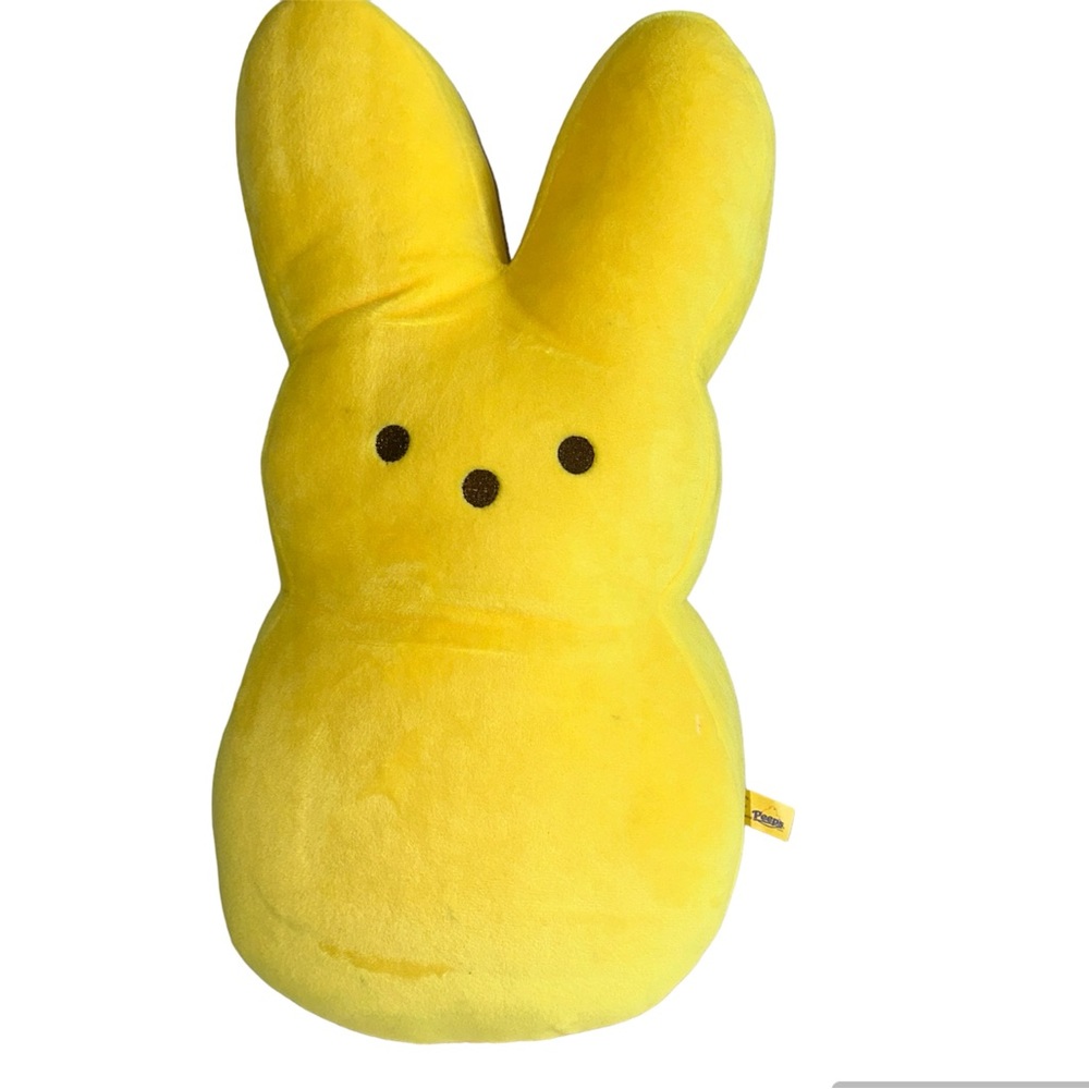 Peeps plush stuffed bunny yellow 17 inches long‎ Easter basket spring decor.